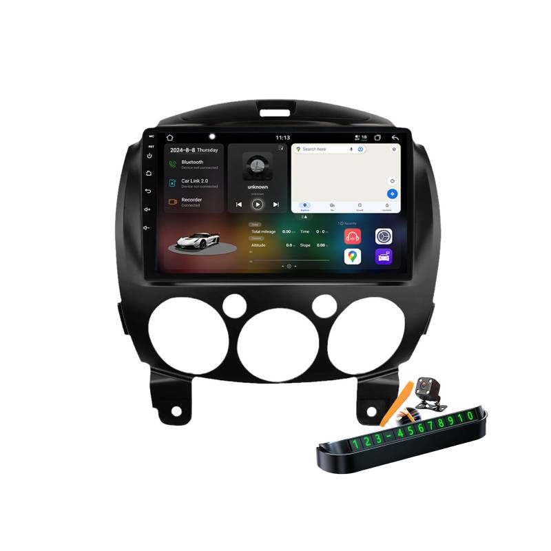 M6 pro2,Autoradio Android 14.0 Navi 2 DIN Stereo für Ma-zda 2 2007-2014 Sat GPS Navigation 9 zoll Cartablet DVD Multimedia Player FM BT Receiver mit Carplay 4G 5G WIFI DSP SWC von YLOXFW