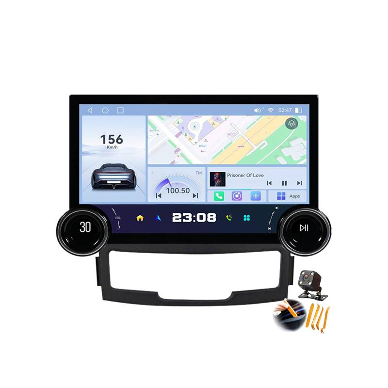 YLOXFW 8core 4+64gb, Autoradio Stereo Android 14.0 Navi für S-sangYong Korando 2010-2013 Sat GPS Navigation 11,8 Zoll 2K Cartablet DVD Multimedia Player FM BT Receiver mit Carplay 4G 5G WiFi DSP SWC von YLOXFW