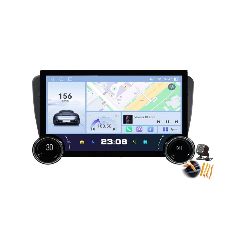 YLOXFW 8core 8+128gb, Autoradio Stereo Android 14.0 Navi für S-eat Ibiza 2009-2013 Sat GPS Navigation 11,8 Zoll 2K Cartablet DVD Multimedia Player FM BT Receiver mit Carplay 4G 5G WiFi DSP SWC von YLOXFW