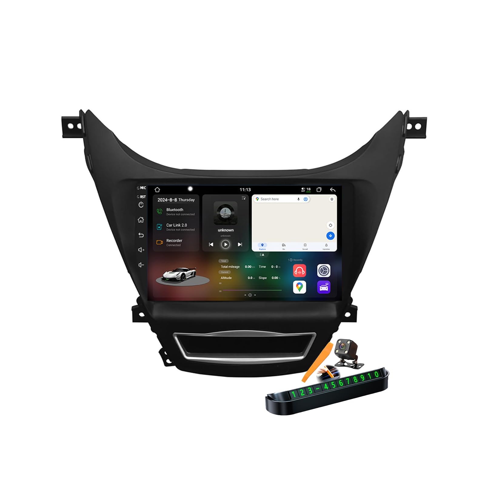 YLOXFW A,M6 Pro Plus 1, Autoradio Android 14.0 Navi 2 DIN Stereo für Elantra Avante 2011-2016 Sat GPS Navigation 9 Zoll Cartablet DVD Multimedia Player FM BT Receiver mit Carplay 4G 5G WiFi DSP SWC von YLOXFW