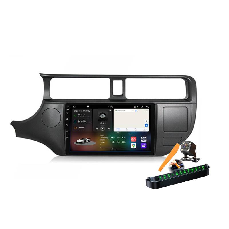 YLOXFW A,M6 Pro Plus 1, Autoradio Android 14.0 Navi 2 DIN Stereo für Rio 2011-2017 Sat GPS Navigation 9 Zoll Cartablet DVD Multimedia Player FM BT Receiver mit Carplay 4G 5G WiFi DSP SWC von YLOXFW