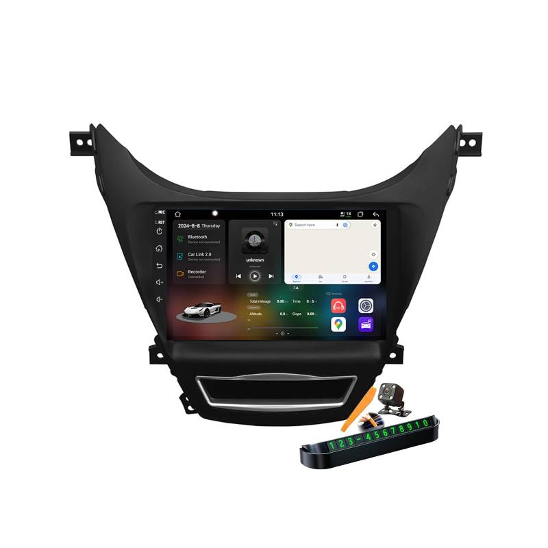 YLOXFW A,M6 Pro Plus3, Autoradio Android 14.0 Navi 2 DIN Stereo für Elantra Avante 2011-2016 Sat GPS Navigation 9 Zoll Cartablet DVD Multimedia Player FM BT Receiver mit Carplay 4G 5G WiFi DSP SWC von YLOXFW