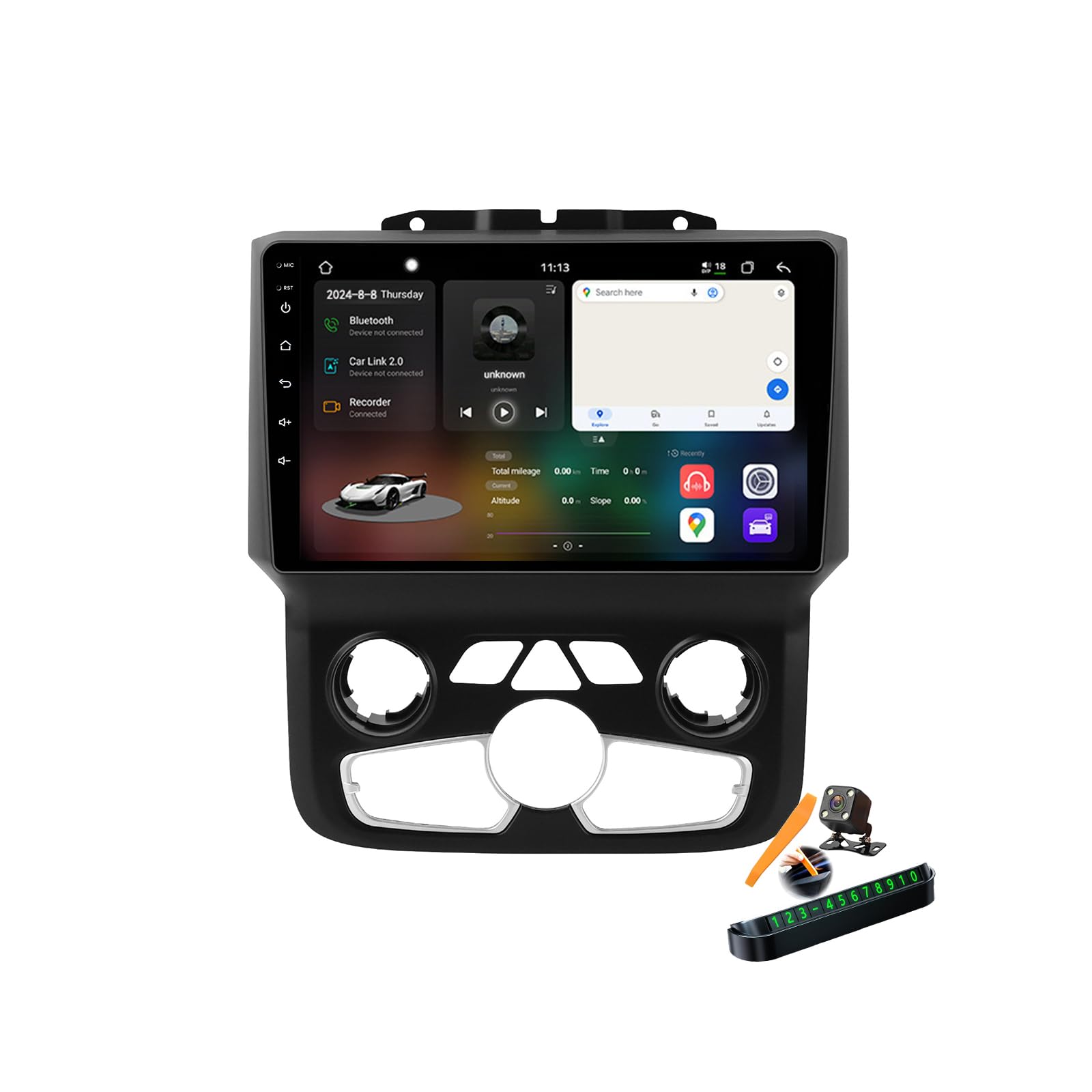 YLOXFW B,M6 Pro Plus 1, Autoradio Android 14.0 Navi 2 DIN Stereo für D-odge Ram 1500 2500 3500 2013-2018 Sat GPS Navigation 9 Zoll Cartablet DVD Multimedia Player FM BT mit Carplay 4G 5G WiFi DSP SWC von YLOXFW