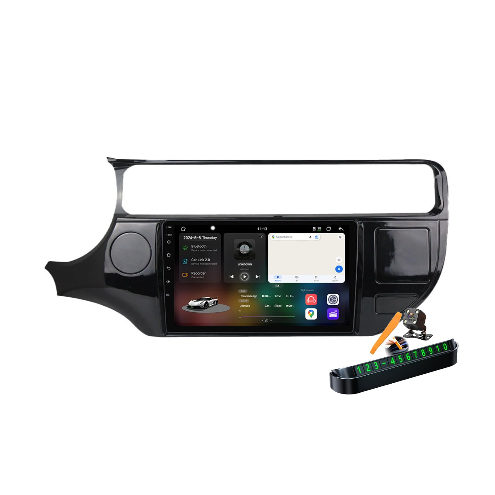 YLOXFW B,M6 Pro Plus 1, Autoradio Android 14.0 Navi 2 DIN Stereo für Rio 2011-2017 Sat GPS Navigation 9 Zoll Cartablet DVD Multimedia Player FM BT Receiver mit Carplay 4G 5G WiFi DSP SWC von YLOXFW