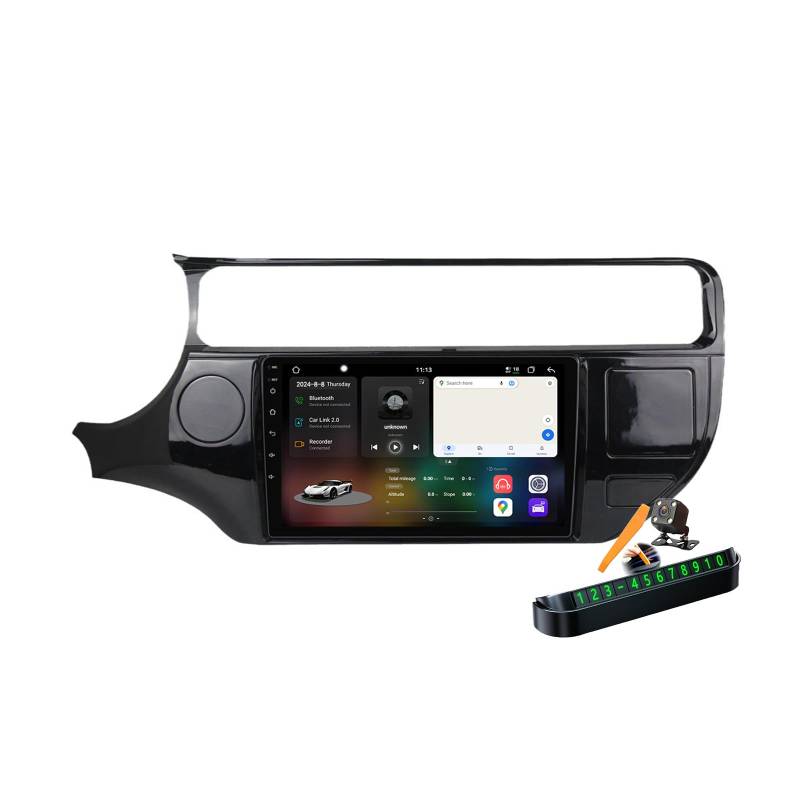 YLOXFW B,M6 Pro Plus 2, Autoradio Android 14.0 Navi 2 DIN Stereo für Rio 2011-2017 Sat GPS Navigation 9 Zoll Cartablet DVD Multimedia Player FM BT Receiver mit Carplay 4G 5G WiFi DSP SWC von YLOXFW