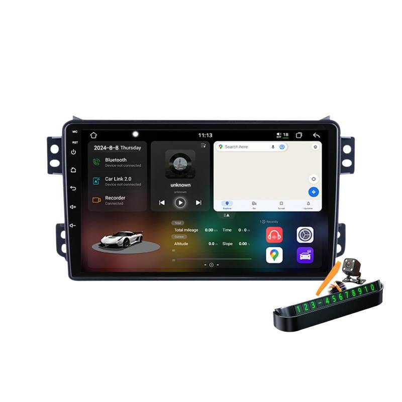 YLOXFW M6 pro Plus 1, Autoradio Android 14.0 Navi 2 DIN Stereo für Agila 2008-2014 Sat GPS Navigation 9 Zoll Cartablet DVD Multimedia Player FM BT Receiver mit Carplay 4G 5G WiFi DSP SWC von YLOXFW