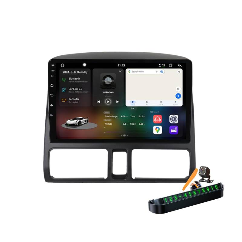 YLOXFW M6 pro Plus 1, Autoradio Android 14.0 Navi 2 DIN Stereo für CRV CR-V 2001-2006 Sat GPS Navigation 9 Zoll Cartablet DVD Multimedia Player FM BT Receiver mit Carplay 4G 5G WiFi DSP SWC von YLOXFW