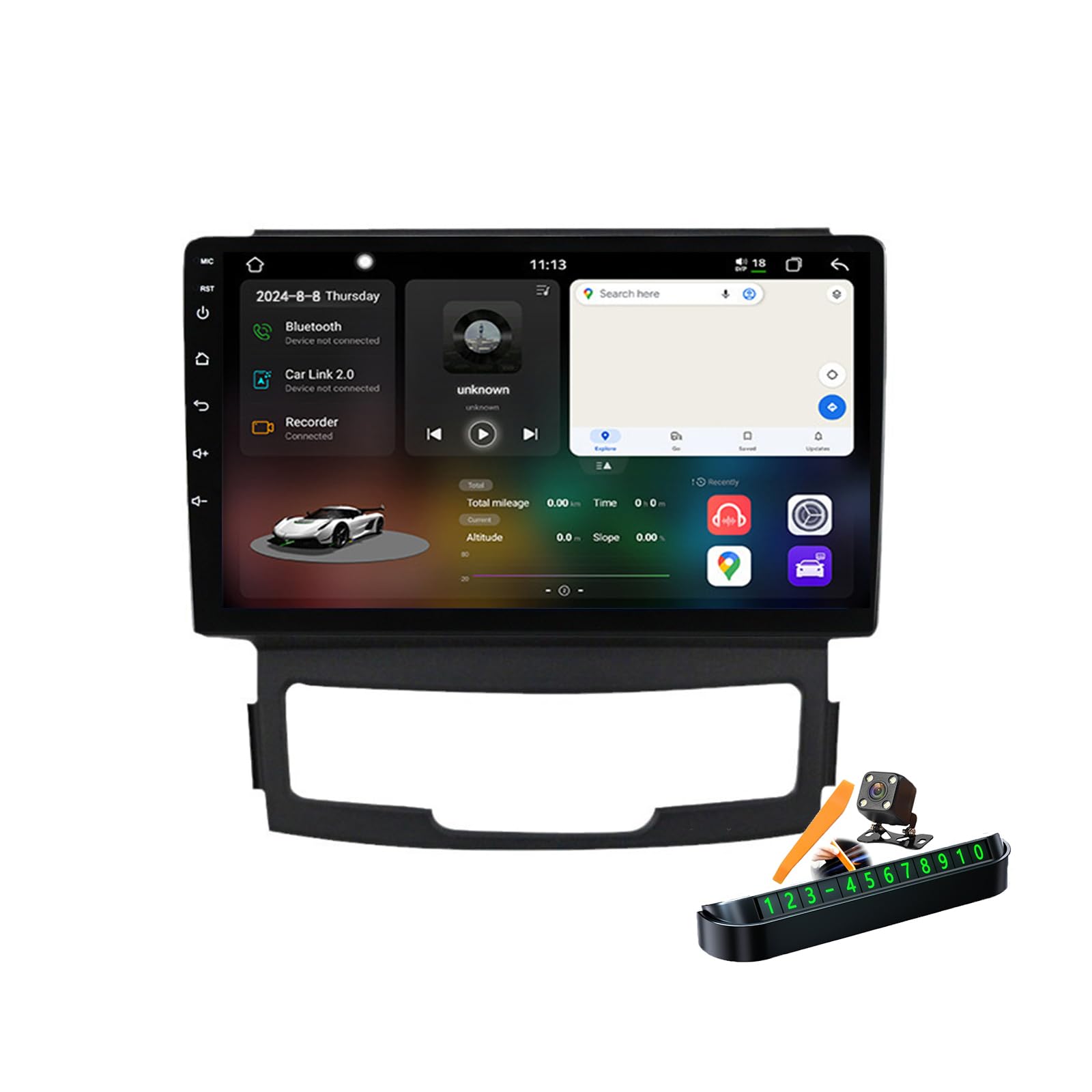 YLOXFW M6 pro Plus 1, Autoradio Android 14.0 Navi 2 DIN Stereo für Korando 3 Actyon 2 2010-2013 Sat GPS Navigation 9 Zoll Cartablet DVD Multimedia Player FM BT Receiver mit Carplay 4G 5G WiFi DSP SWC von YLOXFW