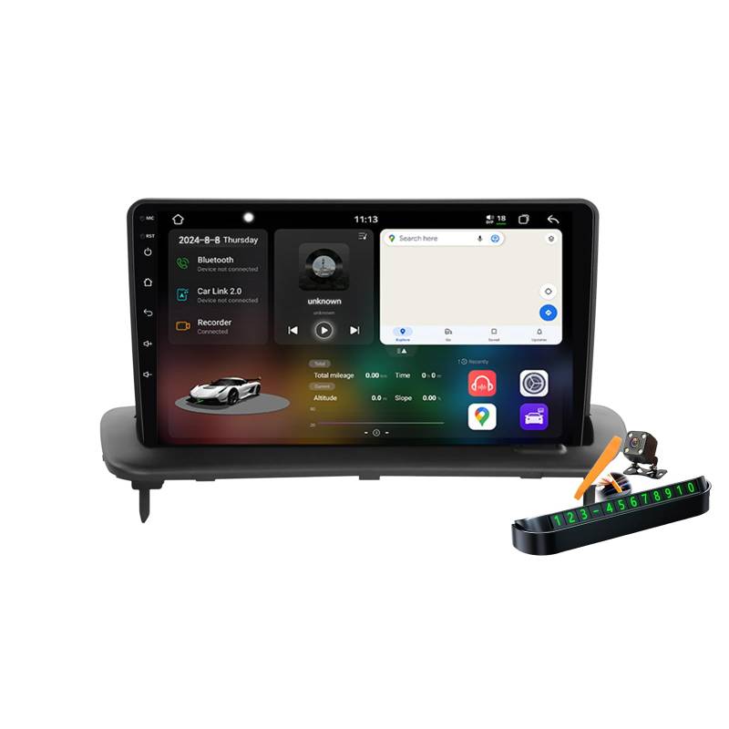 YLOXFW M6 pro Plus 1, Autoradio Android 14.0 Navi 2 DIN Stereo für S40 C30 C70 2004-2013 Sat GPS Navigation 9 Zoll Cartablet DVD Multimedia Player FM BT Receiver mit Carplay 4G 5G WiFi DSP SWC von YLOXFW