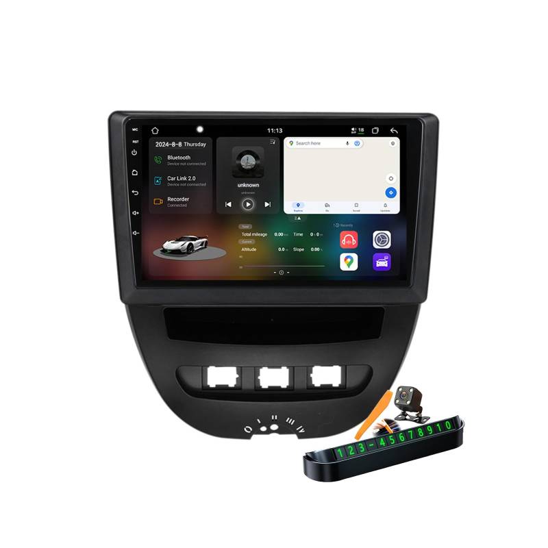 YLOXFW M6 pro Plus 2, Autoradio Android 14.0 Navi 2 DIN Stereo für AYGO 2009-2015 Sat GPS Navigation 9 Zoll Cartablet DVD Multimedia Player FM BT Receiver mit Carplay 4G 5G WiFi DSP SWC von YLOXFW