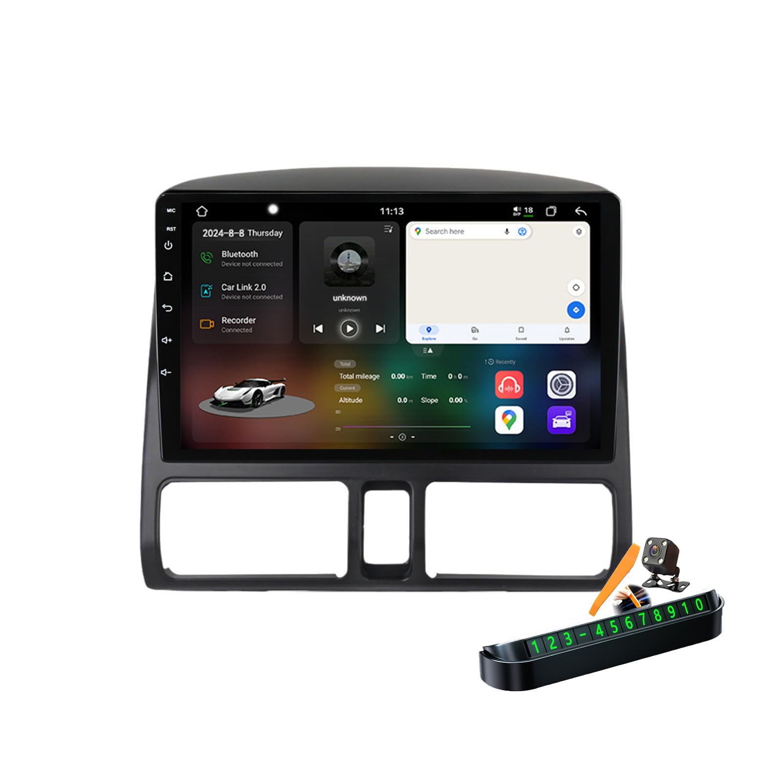 YLOXFW M6 pro Plus 2, Autoradio Android 14.0 Navi 2 DIN Stereo für CRV CR-V 2001-2006 Sat GPS Navigation 9 Zoll Cartablet DVD Multimedia Player FM BT Receiver mit Carplay 4G 5G WiFi DSP SWC von YLOXFW