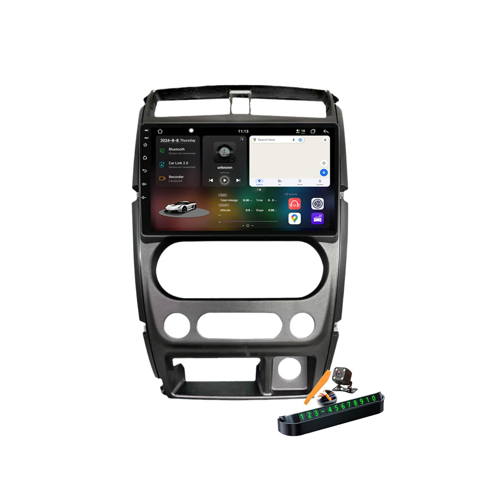 YLOXFW M6 pro Plus 2, Autoradio Android 14.0 Navi 2 DIN Stereo für Jimny 3 2005-2018 Sat GPS Navigation 9 Zoll Cartablet DVD Multimedia Player FM BT Receiver mit Carplay 4G 5G WiFi DSP SWC von YLOXFW