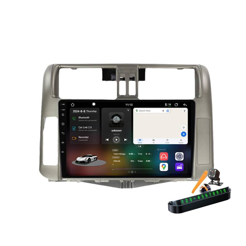 YLOXFW M6 pro Plus 2, Autoradio Android 14.0 Navi 2 DIN Stereo für Prado 150 2009-2013 Sat GPS Navigation 9 Zoll Cartablet DVD Multimedia Player FM BT Receiver mit Carplay 4G 5G WiFi DSP SWC von YLOXFW