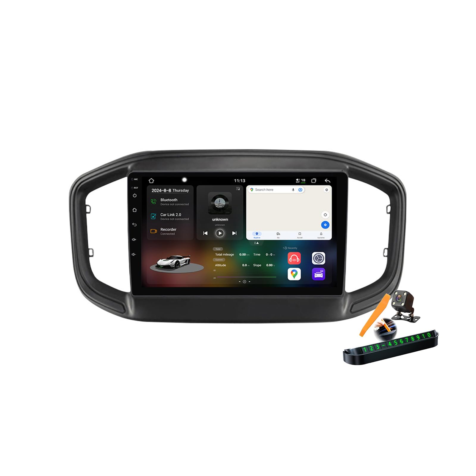 YLOXFW M6 pro1, Autoradio Android 14.0 Navi 2 DIN Stereo für F-iat Strada 2020-2021 Sat GPS Navigation 9 Zoll Cartablet DVD Multimedia Player FM BT Receiver mit Carplay 4G 5G WiFi DSP SWC von YLOXFW