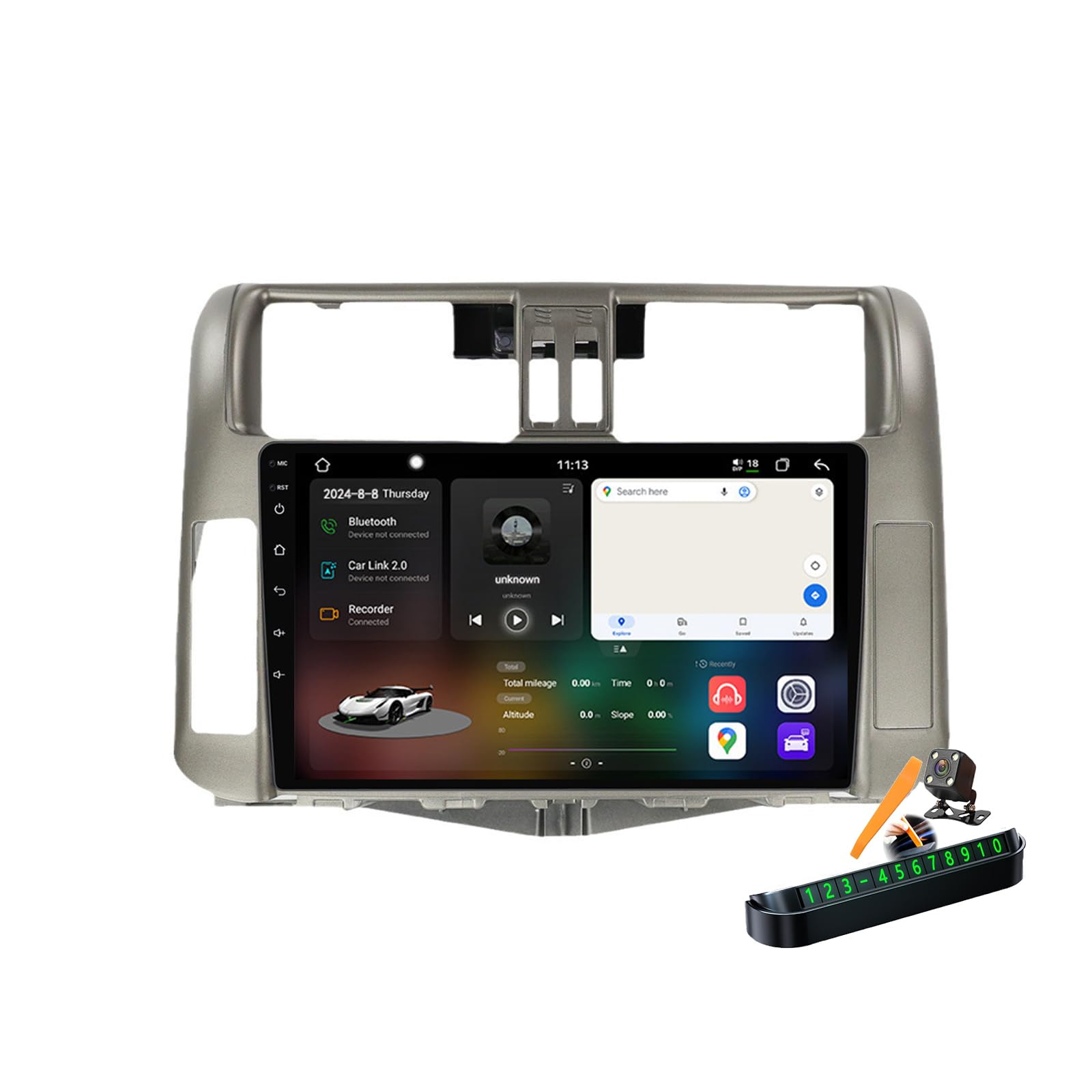 YLOXFW M6 pro2, Autoradio Android 14.0 Navi 2 DIN Stereo für Prado 150 2009-2013 Sat GPS Navigation 9 Zoll Cartablet DVD Multimedia Player FM BT Receiver mit Carplay 4G 5G WiFi DSP SWC von YLOXFW