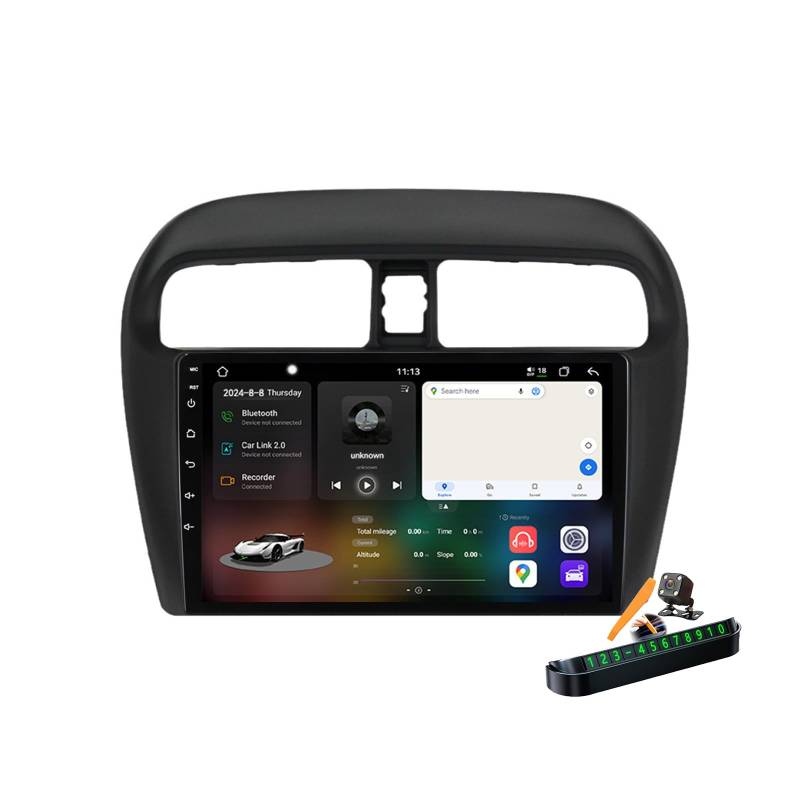 YLOXFW M6 pro3, Autoradio Android 14.0 Navi 2 DIN Stereo für Mirage Attrage 2012-2018 Sat GPS Navigation 9 Zoll Cartablet DVD Multimedia Player FM BT Receiver mit Carplay 4G 5G WiFi DSP SWC von YLOXFW