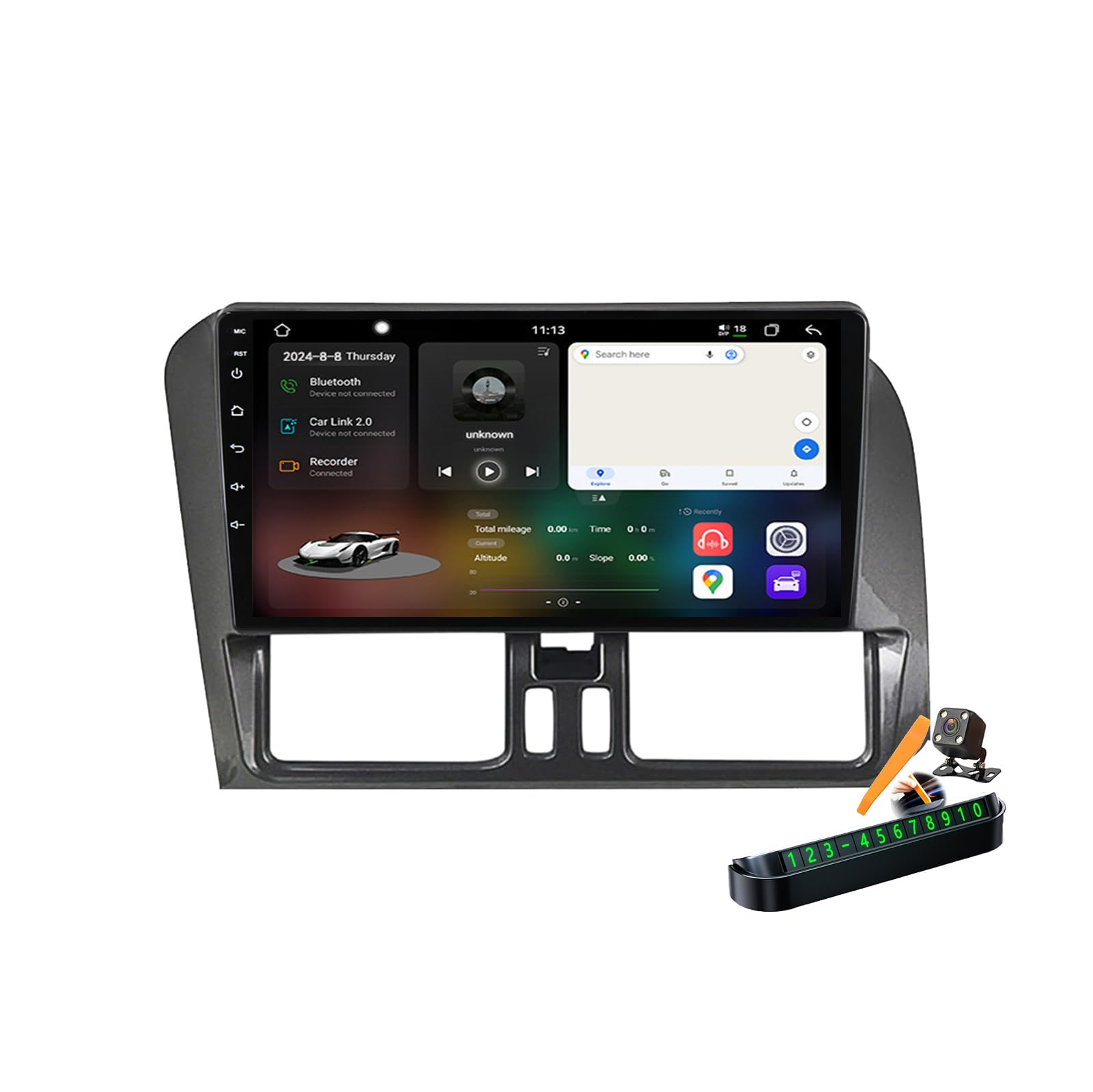 YLOXFW M6 pro3, Autoradio Android 14.0 Navi 2 DIN Stereo für XC60 2008-2017 Sat GPS Navigation 9 Zoll Cartablet DVD Multimedia Player FM BT Receiver mit Carplay 4G 5G WiFi DSP SWC von YLOXFW