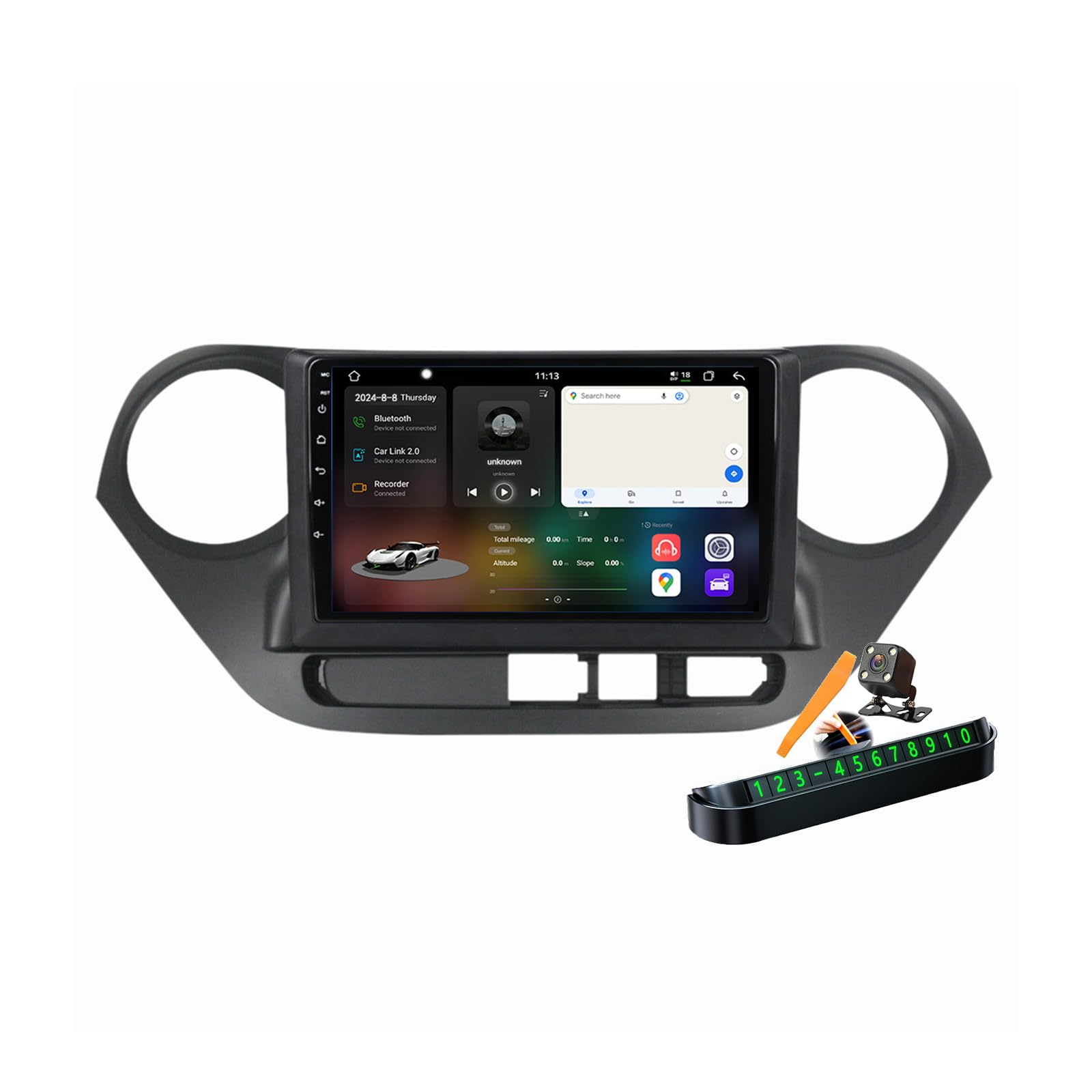 YLOXFW Y100s, Autoradio Android 14.0 Navi 2 DIN Stereo für I10 2014-2017 Sat GPS Navigation 9 Zoll Cartablet DVD Multimedia Player FM BT Receiver mit Carplay 4G 5G WiFi DSP SWC von YLOXFW