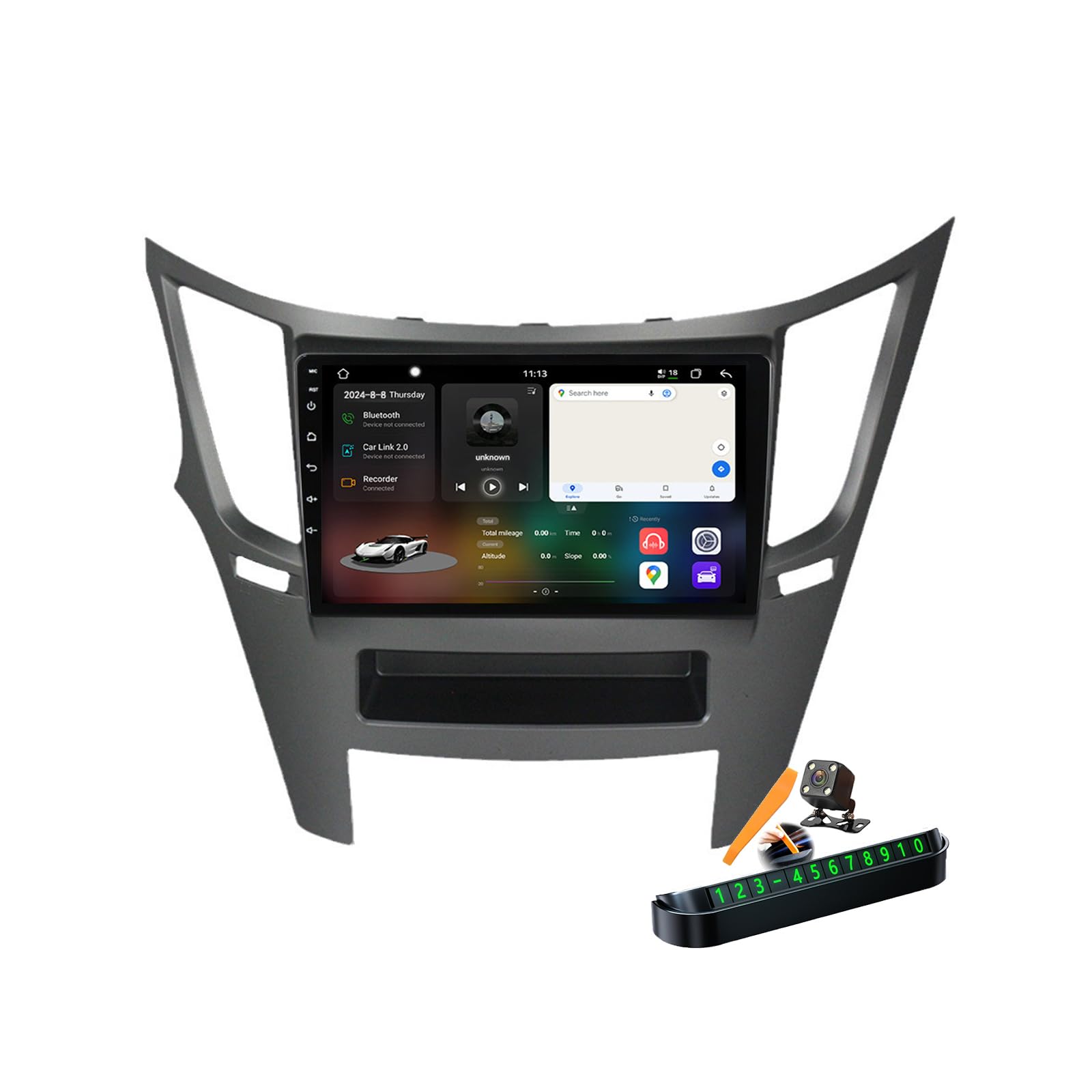 YLOXFW Y100s, Autoradio Android 14.0 Navi 2 DIN Stereo für Outback 4 Legacy 5 2008-2014 Sat GPS Navigation 9 Zoll Cartablet DVD Multimedia Player FM BT mit Carplay 4G 5G WiFi DSP SWC von YLOXFW