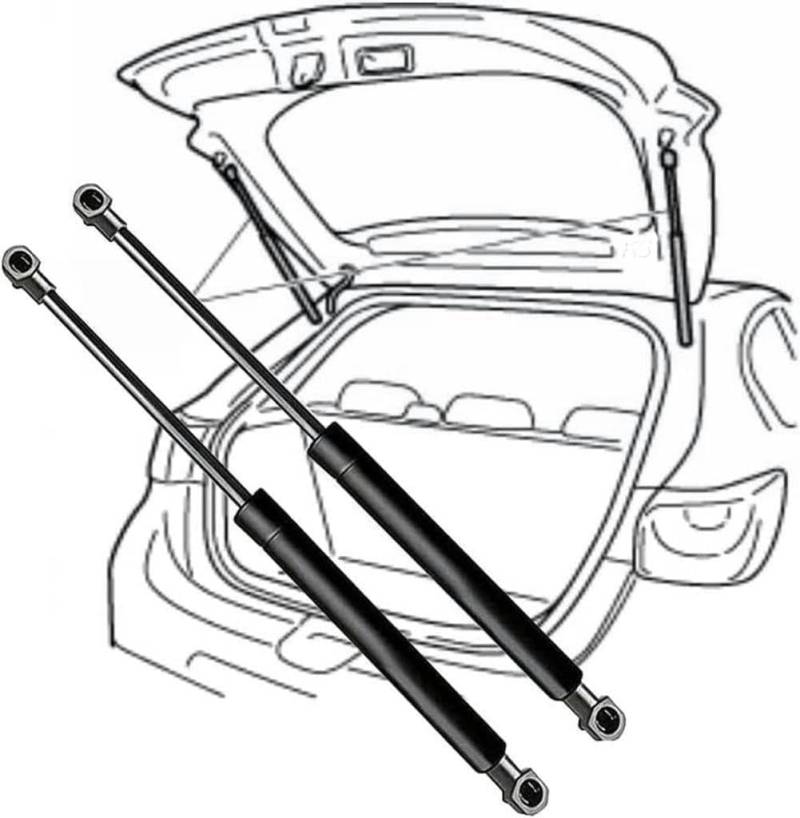 Heckklappenstreben Gasdruckfeder für Nissan X-Trail 2001 2002 2003 2004 2005 2006 Gasfeder Dämpfer Heckklappendämpfer von YLQLLMSM