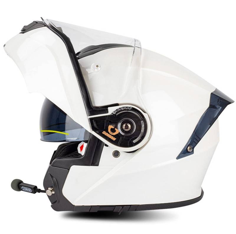 Klapphelm Motorradhelm Bluetooth Integralhelm DOT/ECE Zertifiziert Modularer Helm Fullface Helm Mit Eingebautem Mikrofon FüR Automatische Reaktion FüR Erwachsene Unisex 11,XL von YMCXZDP