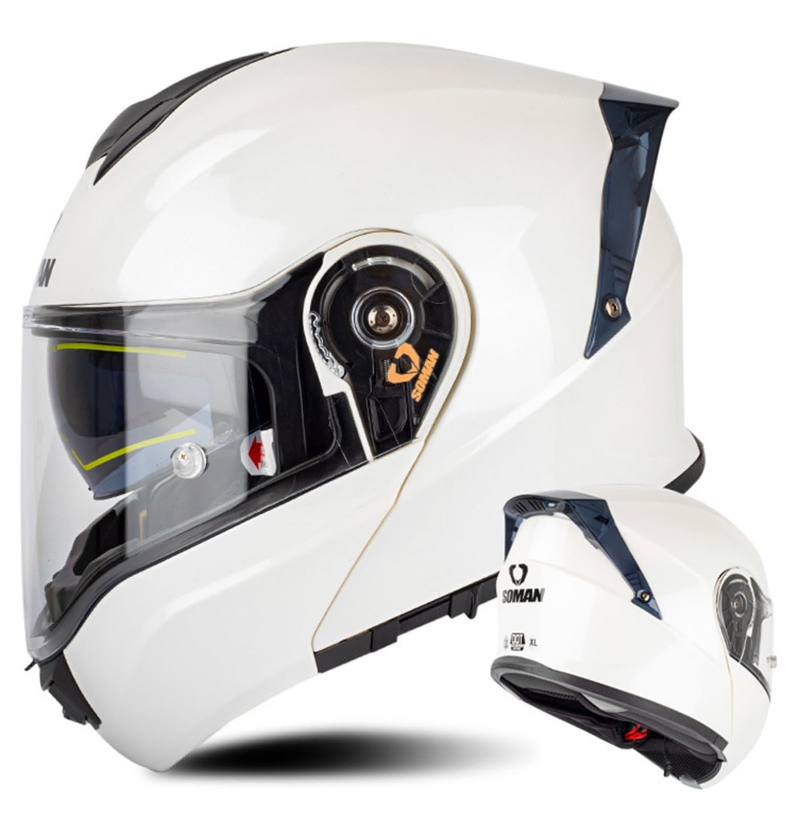 Klapphelm Motorradhelm Integralhelm Mit Doppelvisier DOT/ECE Genehmigt Motorrad Full Face Helm Vollvisierhelm Atmungsaktiv Und Komfortabel, Für Erwachsene, Frauen Und Männer 9,L von YMCXZDP