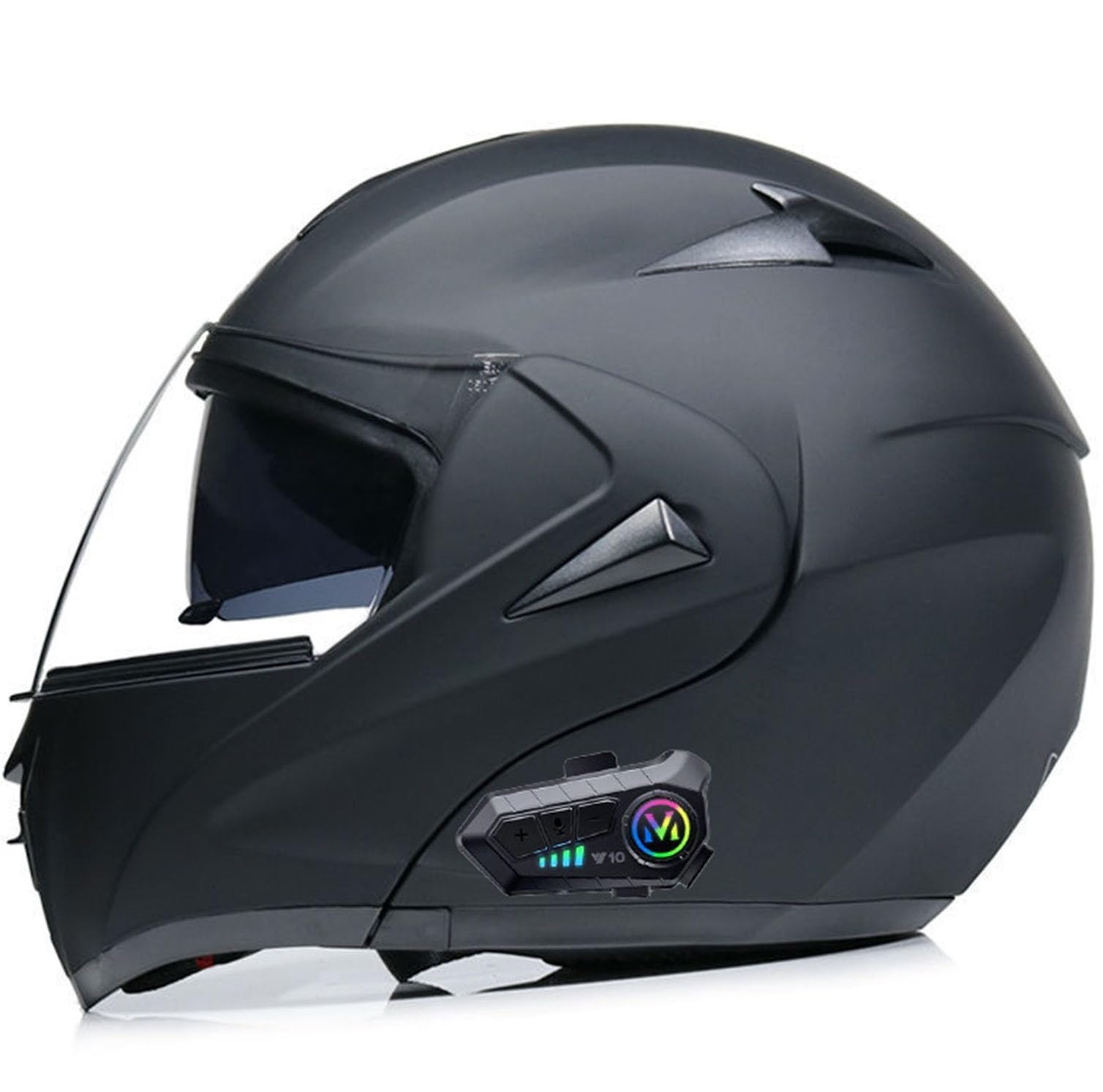 Motorradhelm Helm Motorrad mit Bluetooth Klapphelm ECE/DOT Zertifiziert Sturzhelm RollerHelm Integralhelm mit Sonnenblende für Herren Damen Erwachsene 5,XS von YMCXZDP