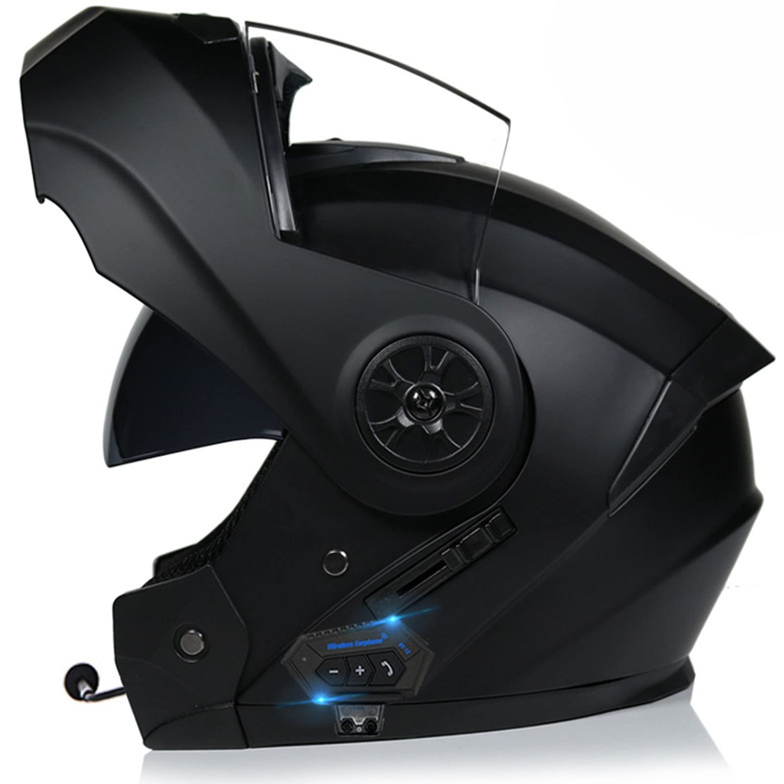 Motorradhelme Klapphelm Integralhelm mit Bluetooth Modularer Motorrad Helm DOT/ECE Genehmigt mit Doppelvisier für Erwachsene Männer WomenGeeignet für alle Jahreszeiten A,XL von YMCXZDP