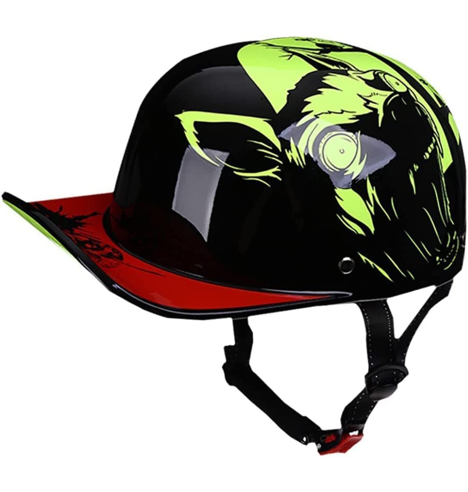 Retro Motorrad Halbhelme Baseball Kappe Vintage-Schädelkappenhelm Offener Motorradhelm für Männer und Frauen DOT/ECE-zertifizierte Moped-Sturzhelme Roller Cruiser Fahrrad Straßenreiten B,L von YMCXZDP