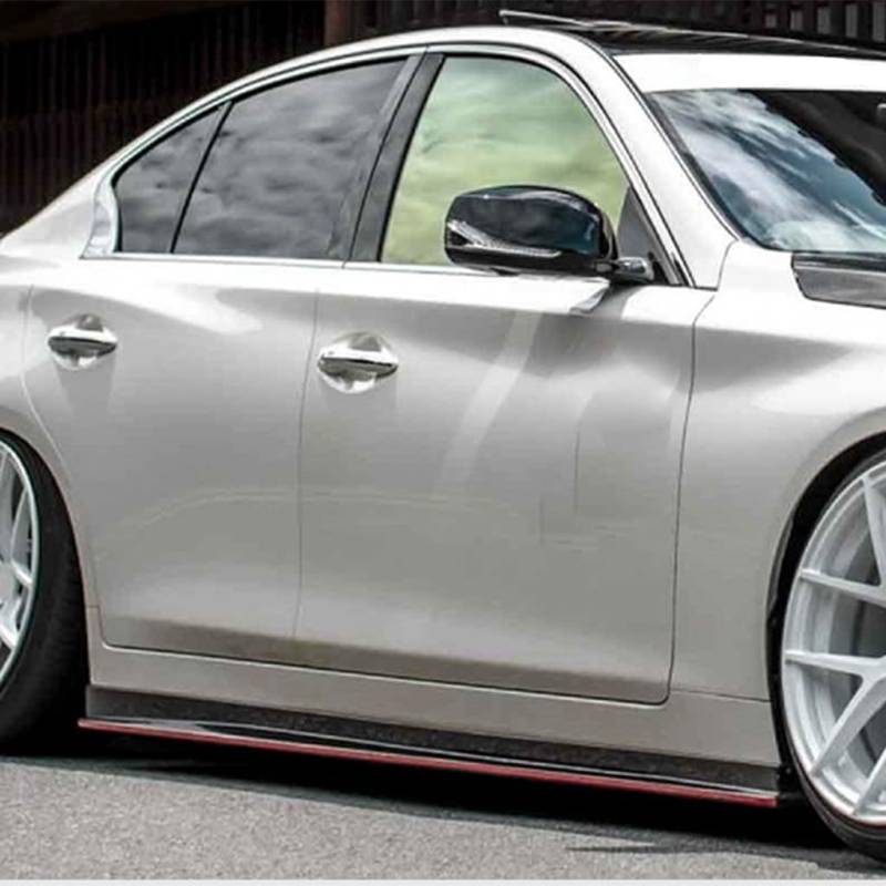 Auto Seitenschweller für Alfa Romeo New Giulia GTA m,Side Skirt Diffusor Winglet Wings Rocker-Verlängerung Panel Splitter Canard Protector Zubehör,A3-White von YMQXWZDR