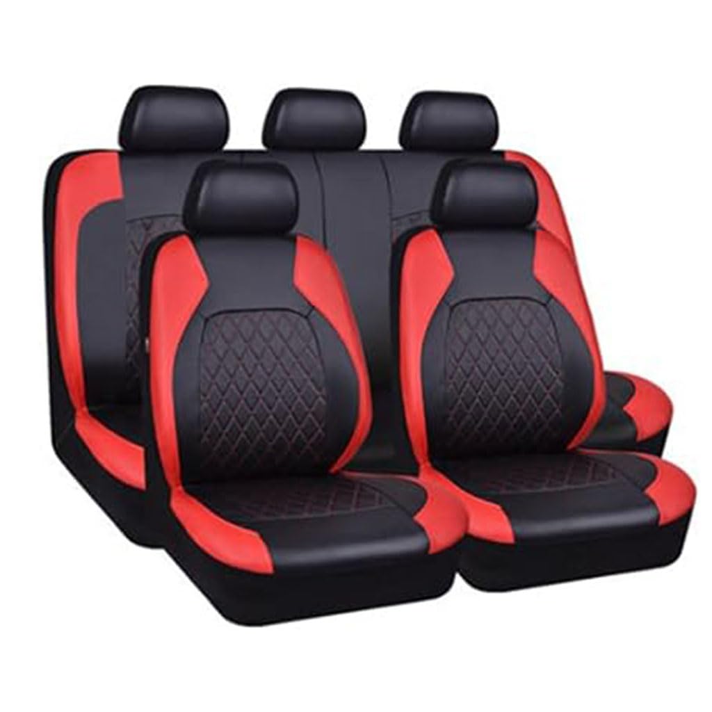 YMQXWZDR Auto Sitzbezügesets für Hyundai ix20 2010-2019,Sitzbezug Vordersitzbezüge Schonbezug Wasserdicht Rutschfestem Sitzschoner Innenraum Zubehör,A2-red von YMQXWZDR