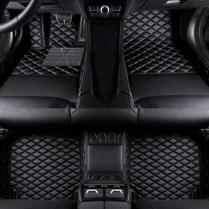 Auto Fußmatten für FIAT Freemont(7seats) 2012-2023,Bodenmatte Teppich Allwetterschutz Liners Matten wasserdichte Anti-Rutsch Staubdicht Verschleißfeste Zubehör,A-Black von YMQYTHWY