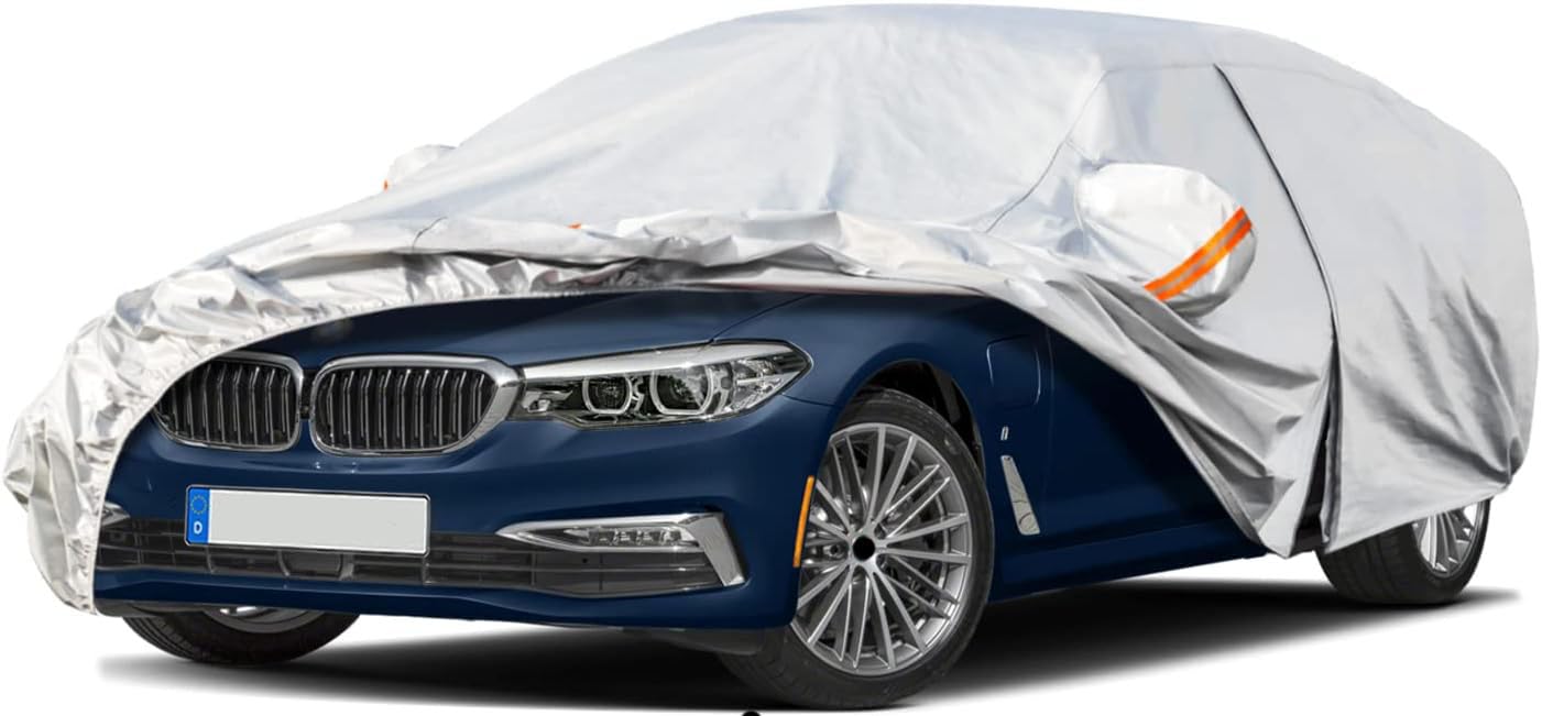 Vollgarage Autoabdeckung für BMW 5 Series G30 (2017-2022 2023 2024), Schnee/Kratzfest/Uv-Schutz Oxford Autoplanen Garagen, Hagelschutzplane von YMYQF