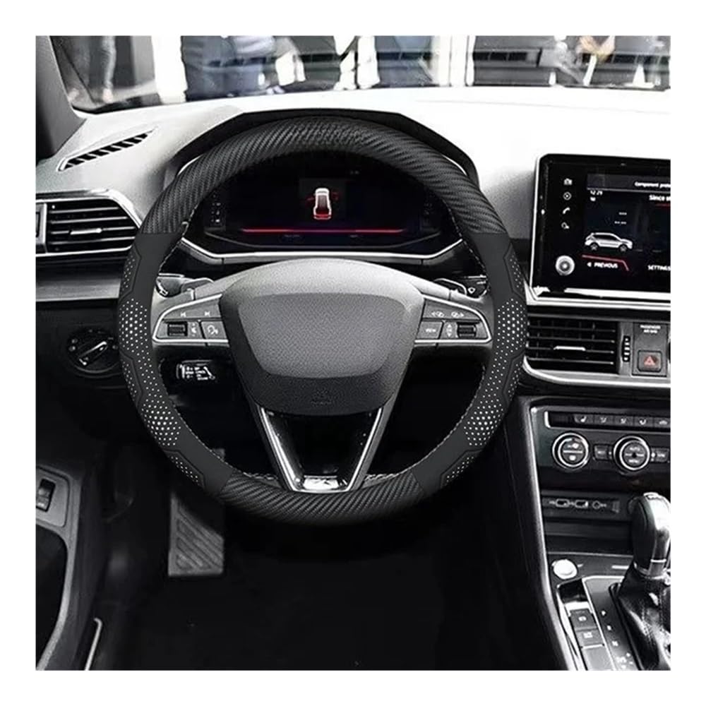 Lenkradbezug Auto Auto Carbon Faser Auto Lenkrad Abdeckung Für Sitz Für Cupra Für Ibiza Für Leon Für Ateca Für Arona Für Alhambra EXEO von YMYYQW