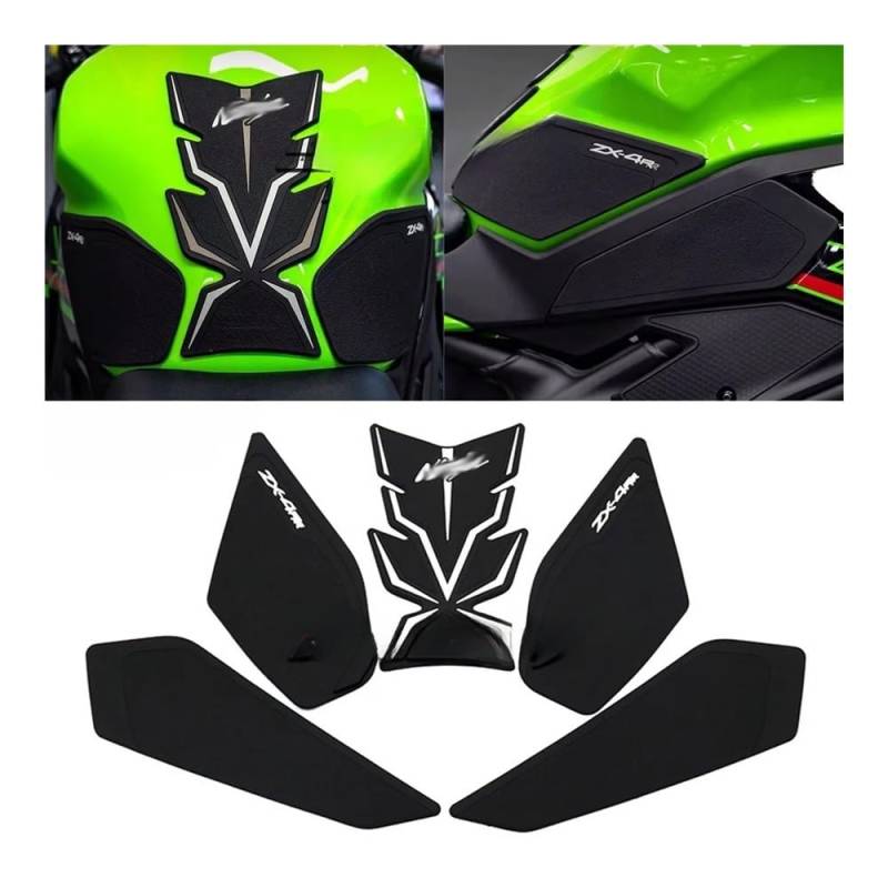 Motorradtankpad 2023 für K&awasaki ZX4R Motorrad Kraftstoff Tank Traktion Seite Pad Knie Grip Aufkleber Schutz Aufkleber von YMYYQW