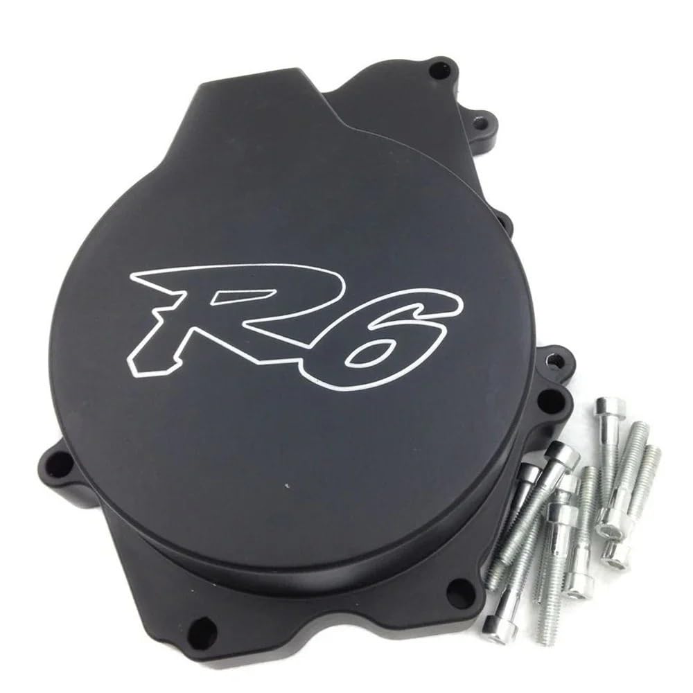 Stator Motorabdeckung Motorrad Schwarz Motor Kurbelgehäuse Statorabdeckung Für Y&AMAHA YZF R6 2003-2005 Für YZF-R6S 2003-2009 von YMYYQW