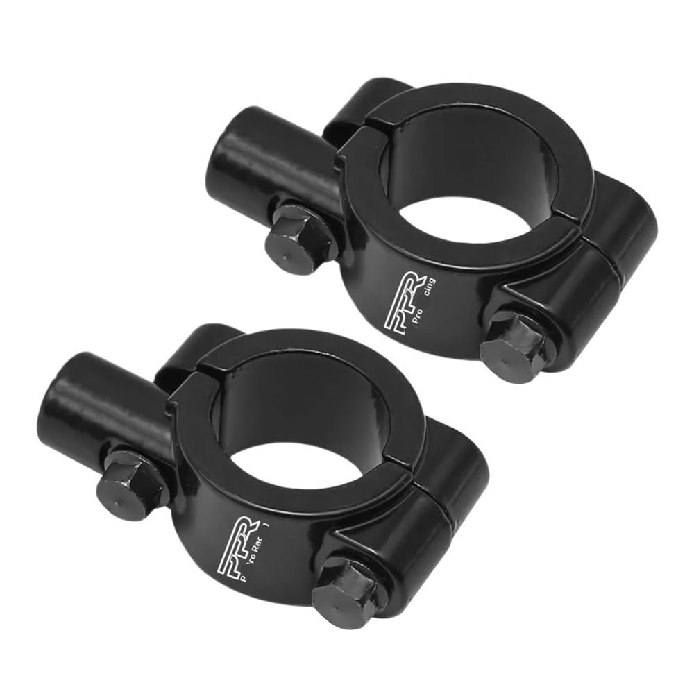 Motorrad Lenker Riser 2PCS Motorrad Lenker Spiegel Halterung Clamp Rückspiegel Halter 22mm Halterung 10mm Oder 8mm Lenker Riser Kit von YNGHWU