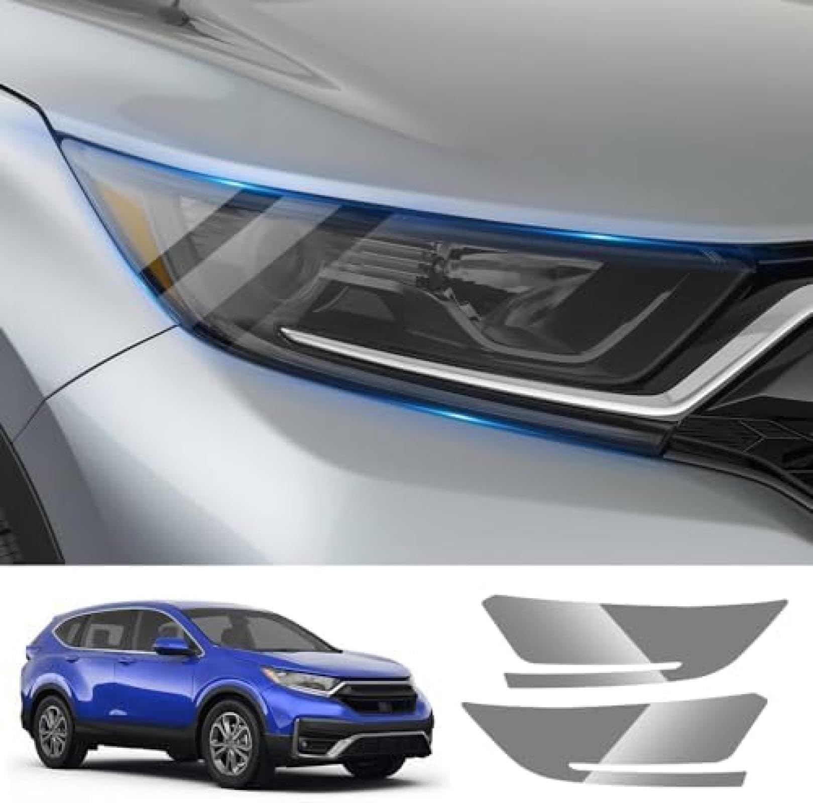 Autoscheinwerfer-Schutzfolie, für Honda CR-V CRV 2017 2018 2019 2020 2021 2022 und CR-V Hybrid 2020-2022 Autozubehör Außendekor Mattschwarz Smart Tint von YNKING