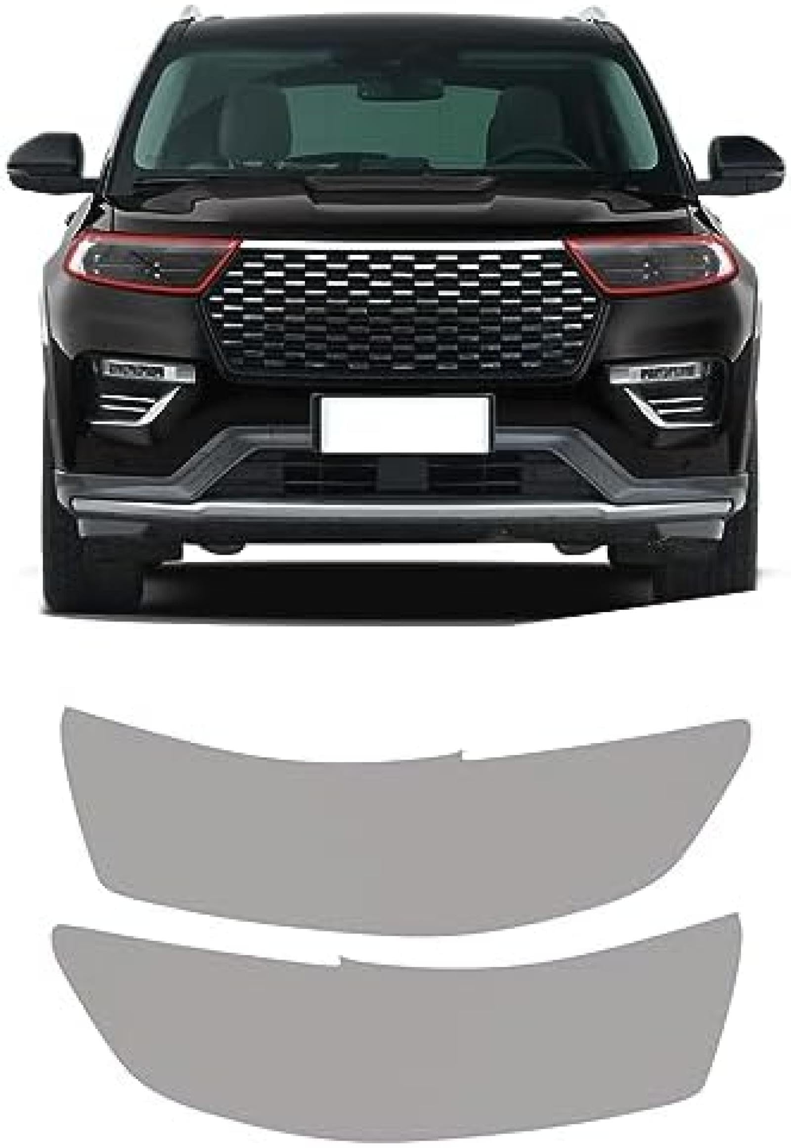 Kompatibel mit 20% dunkler Rauchscheinwerfer-Vinyl-Tönungsfolie, vorgeschnittener Overlay-Wrap-Abdeckung, für Ford Explorer 2020-2022, Außenzubehör von YNKING