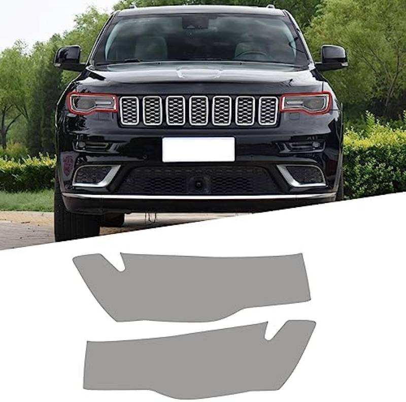 Kompatibel mit Grand Cherokee 2014-2020, leicht getönte Scheinwerfer-Vinyl-Tönungsfolie, vorgeschnittene Overlay-Wrap-Abdeckung von YNKING