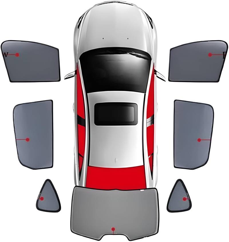 Autofenster Sonnenschutz Für Buick EXCELLE 2018-2023, Visier Windschutzscheibe Rahmen UV-Schutz Hitzeschutz Vorhang,7pcs von YNNBJX