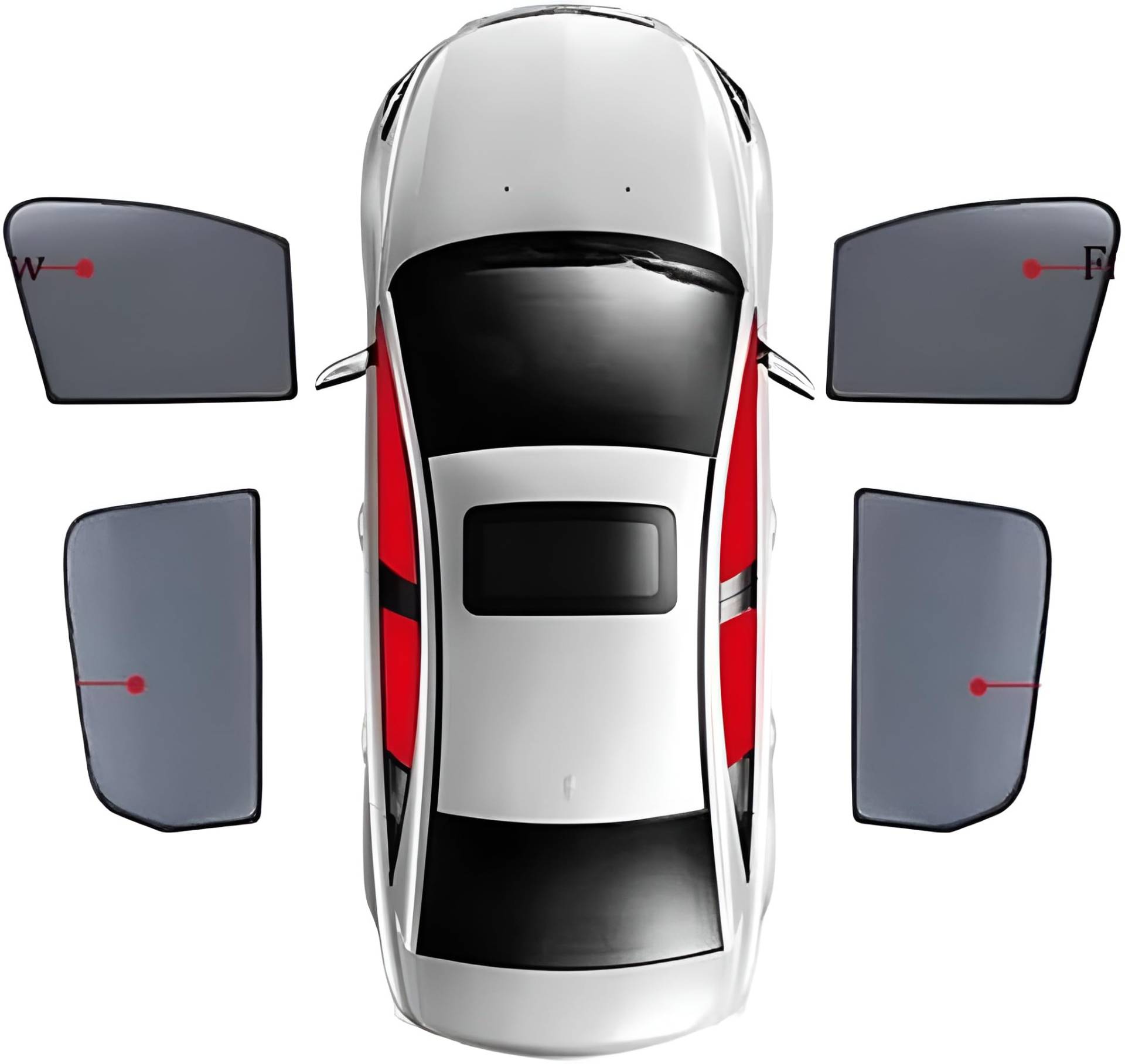 Autofenster Sonnenschutz Für Buick Excelle 2008-2018, Visier Windschutzscheibe Rahmen UV-Schutz Hitzeschutz Vorhang,4pcs von YNNBJX