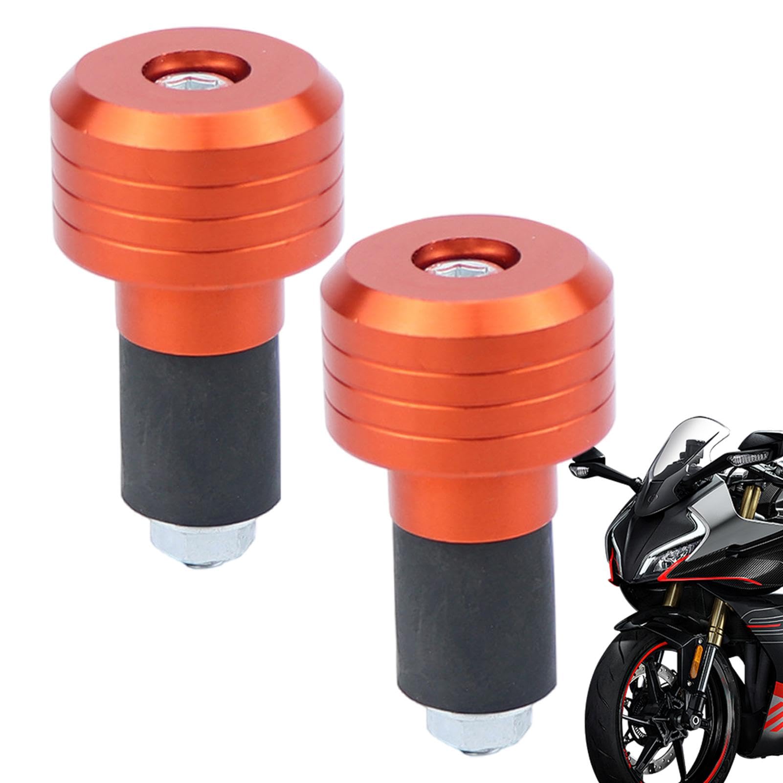 YNPQTDS Motorrad-Griffenden, Motorrad-Lenkerendstopfen - 2X Alu-Lenkergriffkappen - Motorrad-Griffstopfen, Lenker-Gleitkappen, Gewichtsstopfen für Motorrad-Roller von YNPQTDS