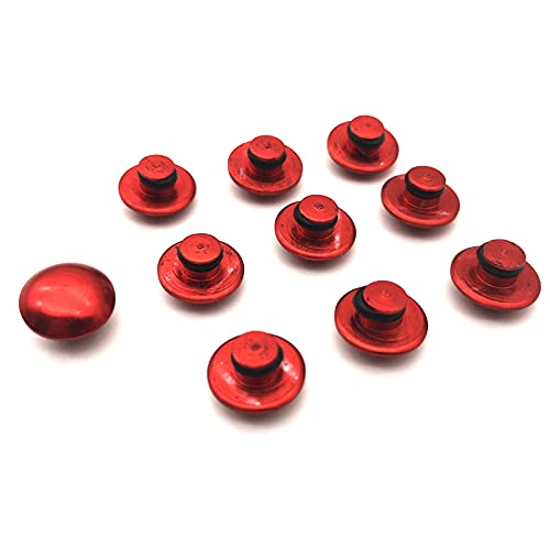 Radschraubenkappen,Radmutterkappen 10 stücke Universal Sechskantbuchse Bolzen Schraubenmutter Kopf Abdeckkappe M8 8mm M10 10mm M6 6mm Gebrauch for Suzuki BMW (Color : Red, Size : M8) von YNZUNMY