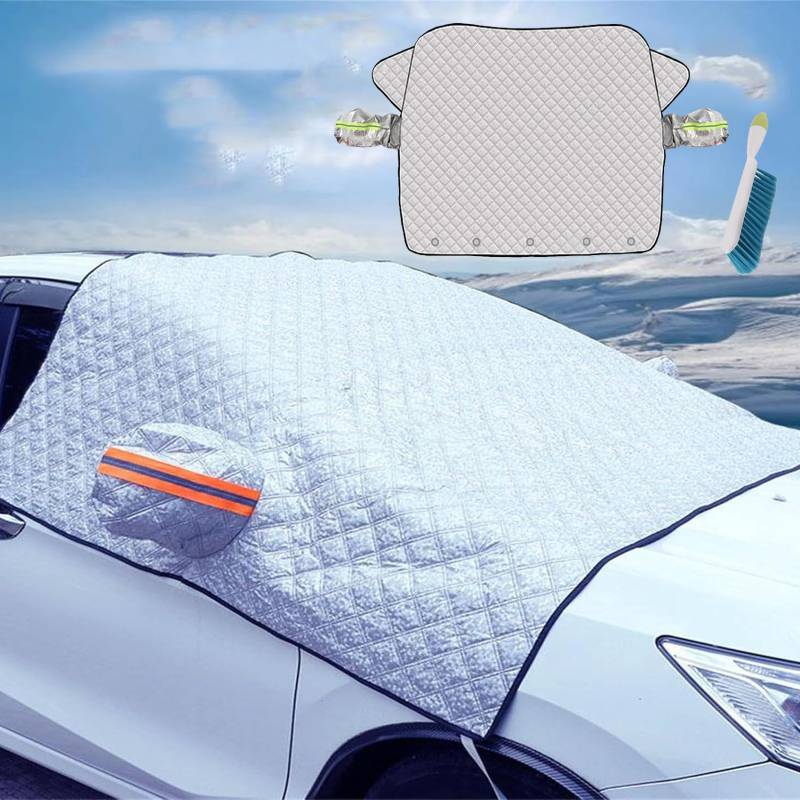 Magnetic Car Anti-Snow Cover, Magnetic Anti Snow Car Cover, Car Windshield Cover for Ice and Snow, Magnetic Windshield Cover with Side Mirrors Cover (SUV/MPV*1) von YODAOLI