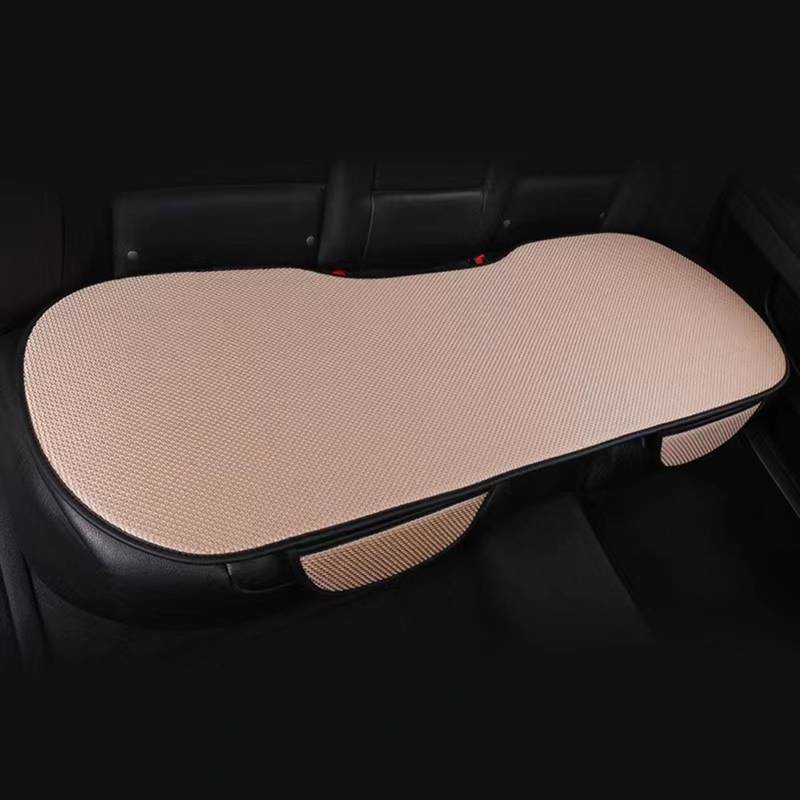 Non-slip Car Seat Pad for Summer Breathable and Refreshing, Breathable & Anti-Slip Cotton Car Seat Covers for Summer Heat, Universal Bottom Seat Covers for Cars of Front Seats (Beige,Rear Seat) von YODAOLI