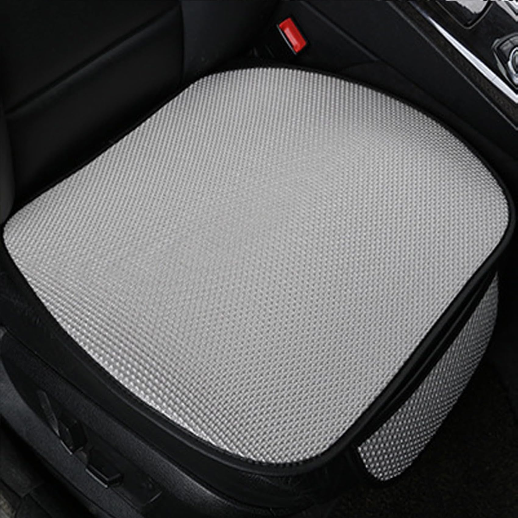 Non-slip Car Seat Pad for Summer Breathable and Refreshing, Breathable & Anti-Slip Cotton Car Seat Covers for Summer Heat, Universal Bottom Seat Covers for Cars of Front Seats (Gray,Front Seat-2Pcs) von YODAOLI