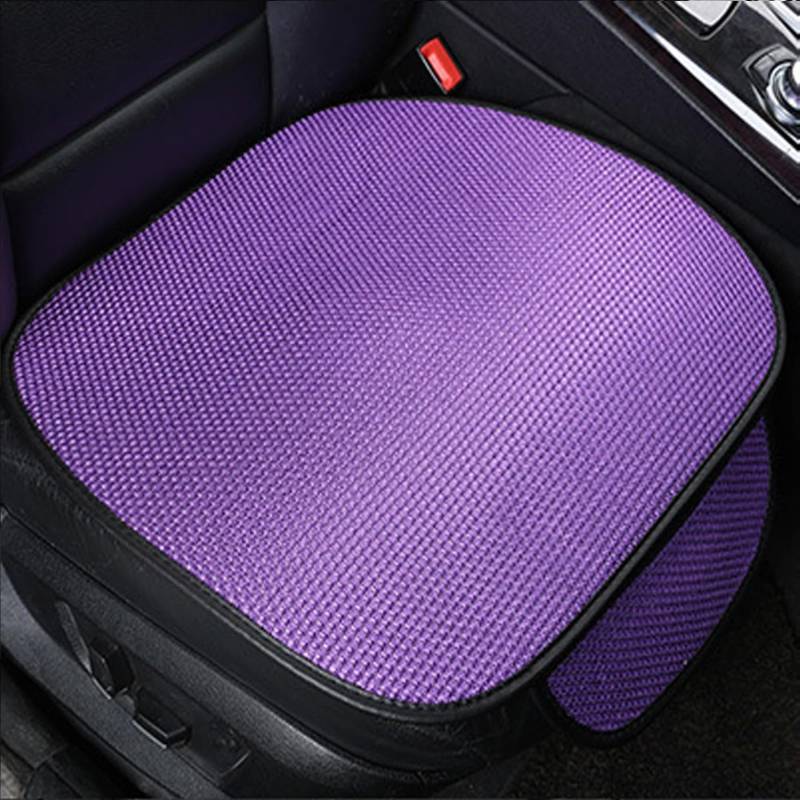 Non-slip Car Seat Pad for Summer Breathable and Refreshing, Breathable & Anti-Slip Cotton Car Seat Covers for Summer Heat, Universal Bottom Seat Covers for Cars of Front Seats (Purple,Front Seat-2Pcs) von YODAOLI