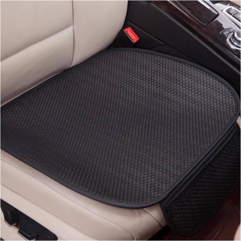 Non-slip Car Seat Pad for Summer Breathable and Refreshing, New Universal Bottom Seat Covers for Cars of Front Seats, Breathable & Anti-Slip Cotton Car Seat Covers with Pocket (Black,1 Front Seat) von YODAOLI