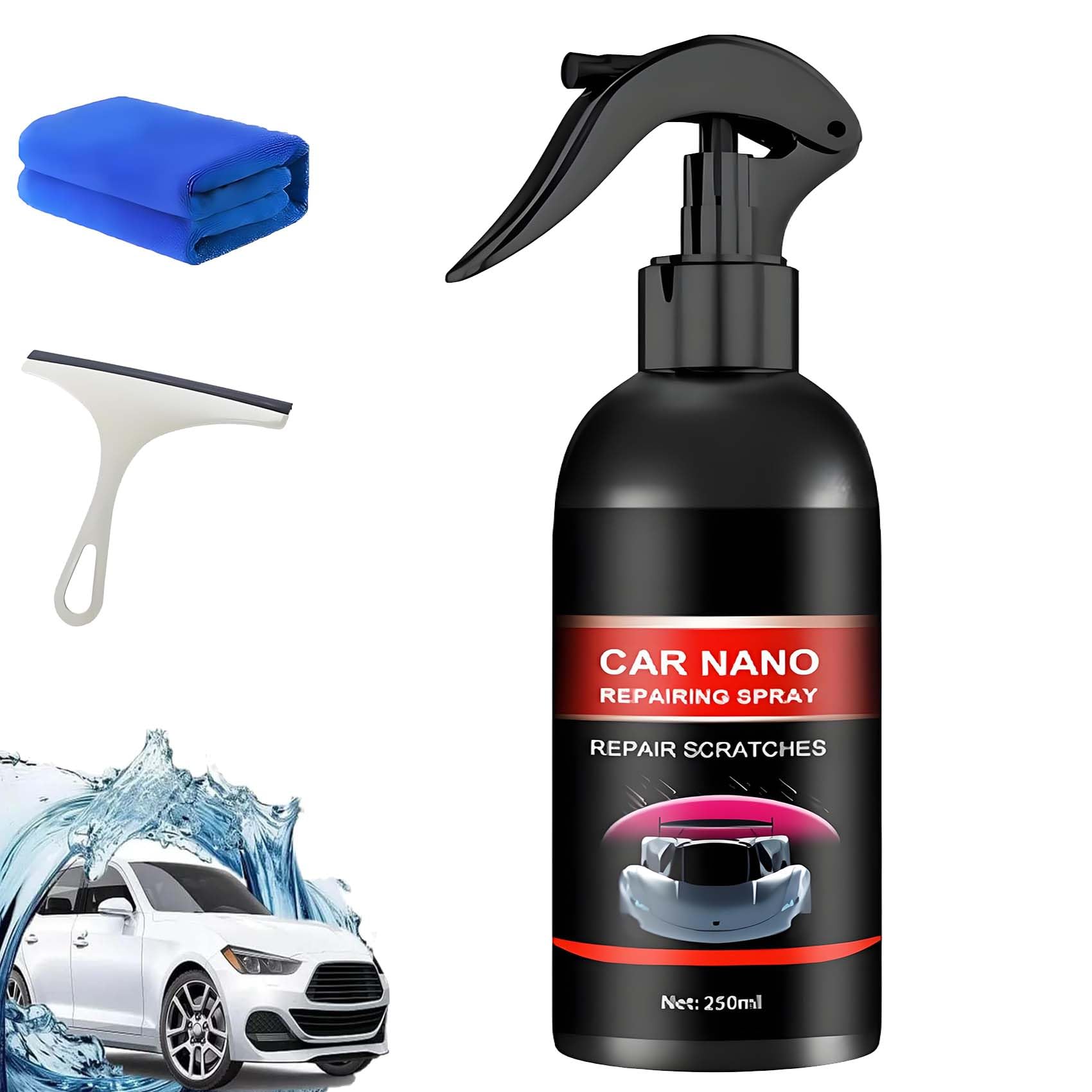 Nurafix Nano Car Spray, Nurafix Scratch Repair, Nurafix Car Wax, Nurafix Scratch Remover, Nano Car Scratch Removal Spray (250ml) von YODAOLI